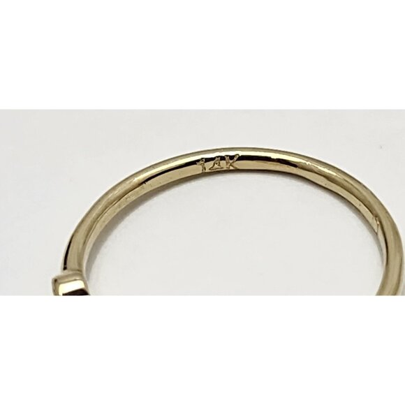 Beautiful 14K Karat Solid Yellow Gold Designer Round Diamond Ring - Size 4.25 - Picture 15 of 16